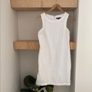 Banana Republic White Textured Mini Dress